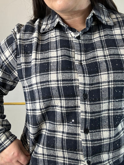 CAMICIA A QUADRI BLU