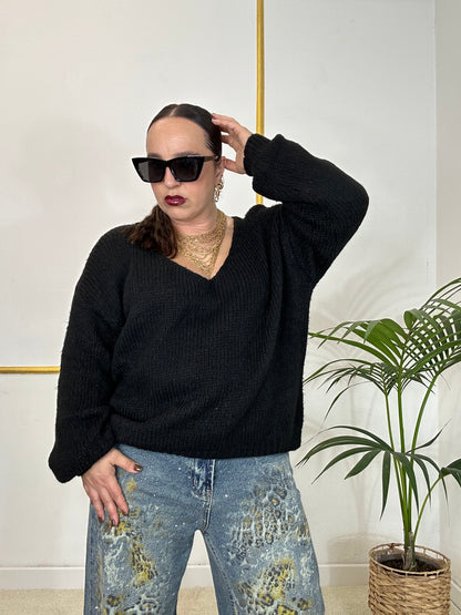 MAGLIA BASICA A V NERA