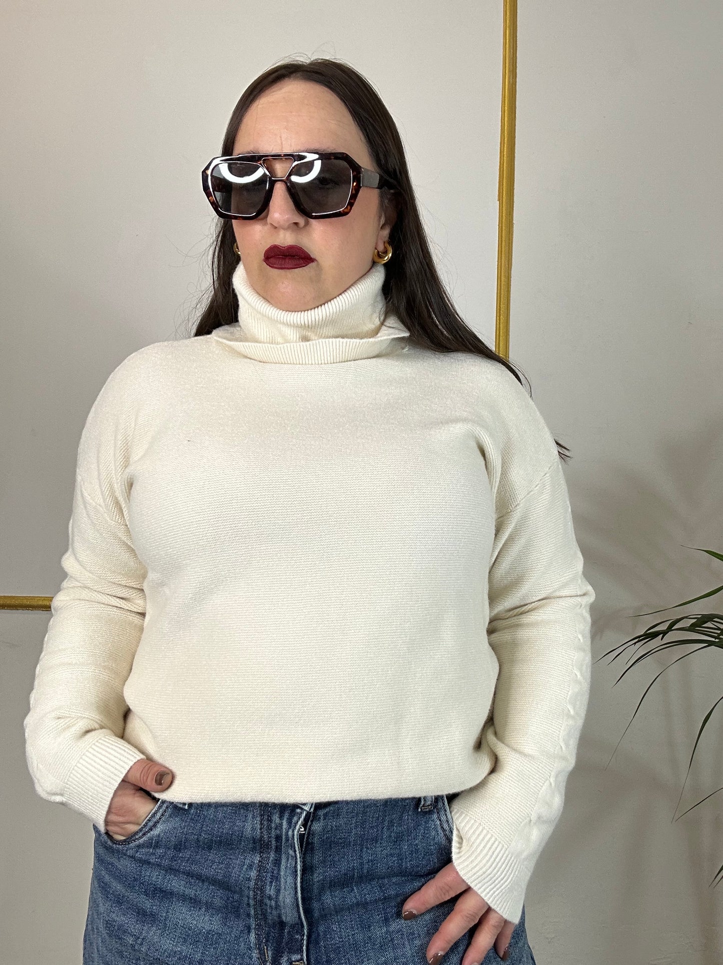 MAGLIA BASICA COLLO ALTO LAURA