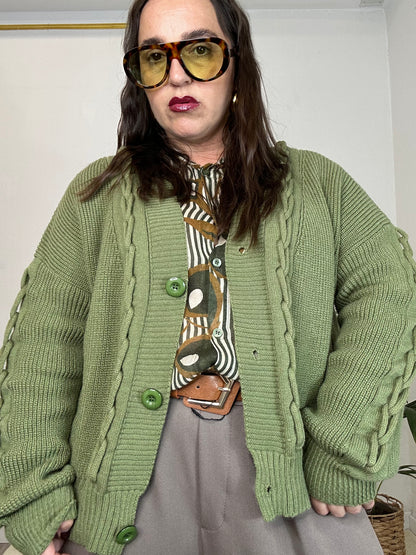 CARDIGAN TRECCIA PIÙ COLORI