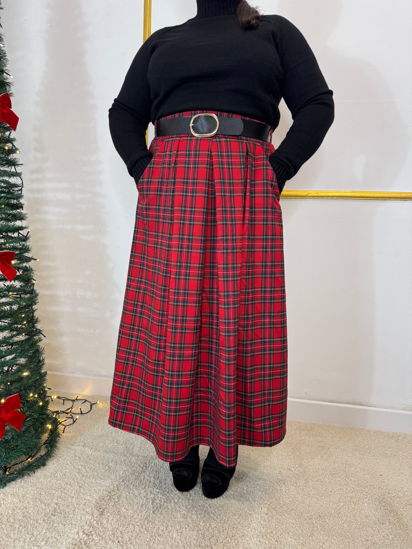 GONNA IN TARTAN QUADRO PICCOLO