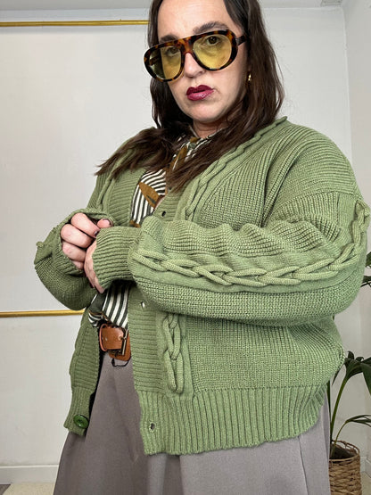 CARDIGAN TRECCIA PIÙ COLORI