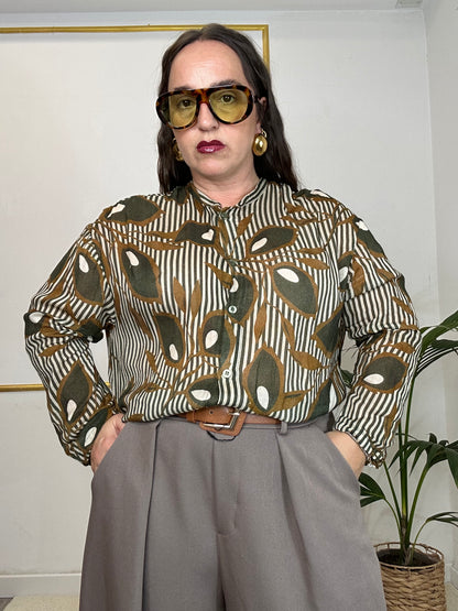 CAMICIA STAMPA FLOREALE ASTRATTA