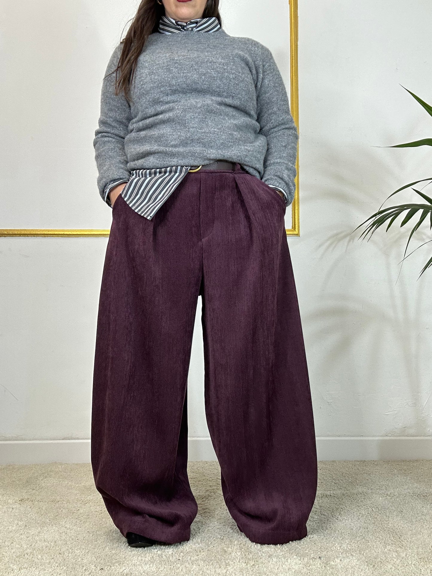 PANTALONE BORGOGNA LARGO