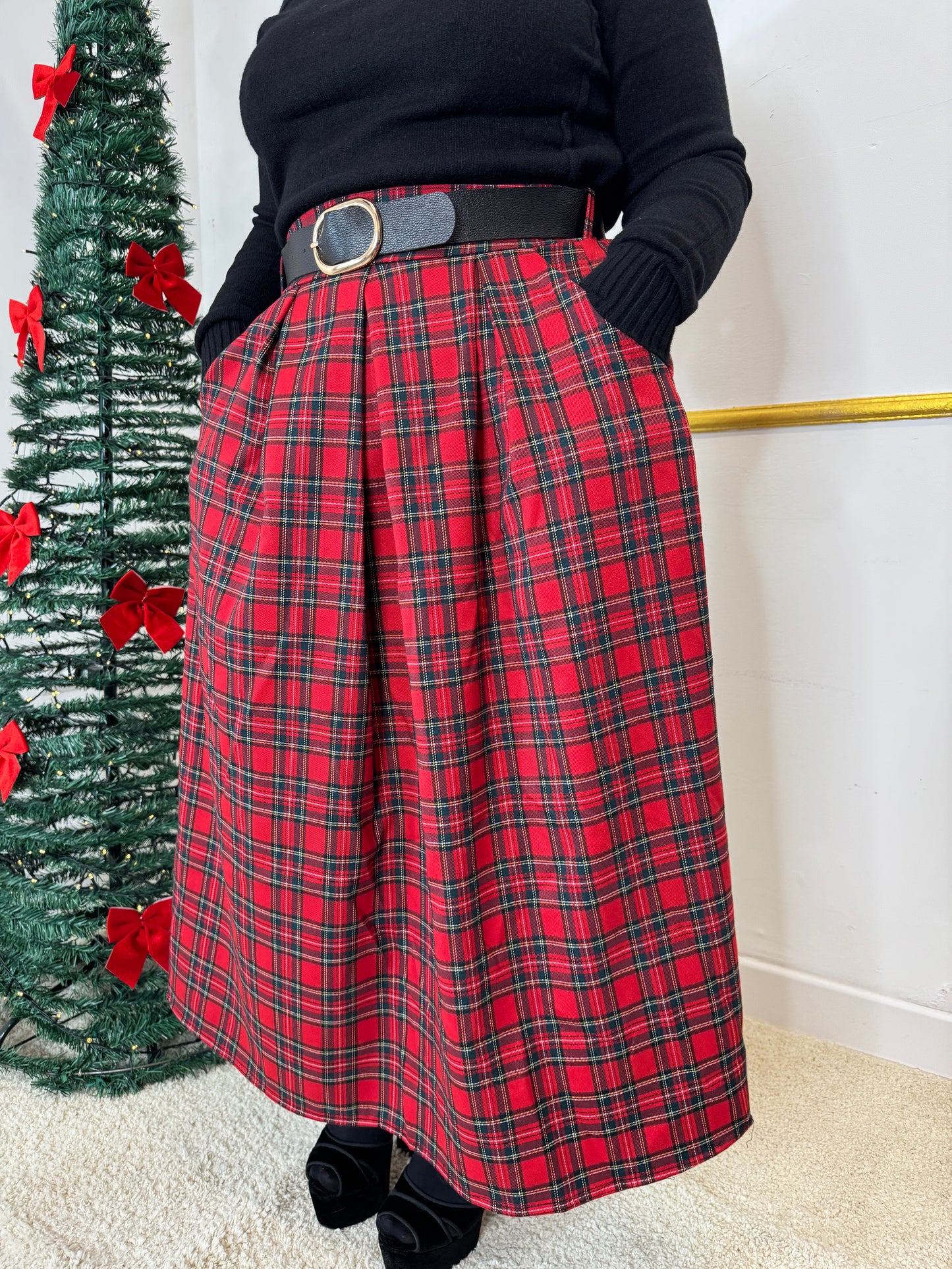 GONNA IN TARTAN QUADRO PICCOLO