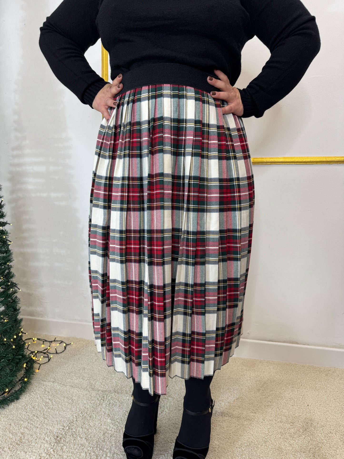 GONNA TARTAN PLISSETATA