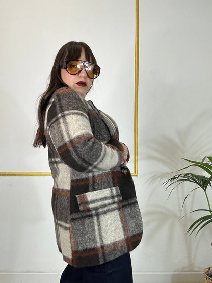 GIACCA QUADRI MARRONE