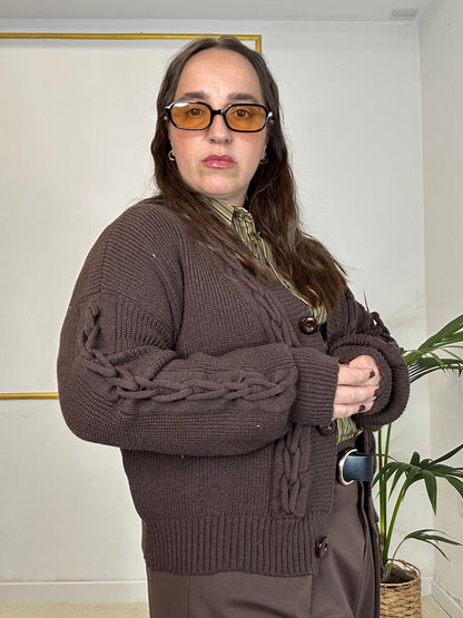 CARDIGAN TRECCIA PIÙ COLORI