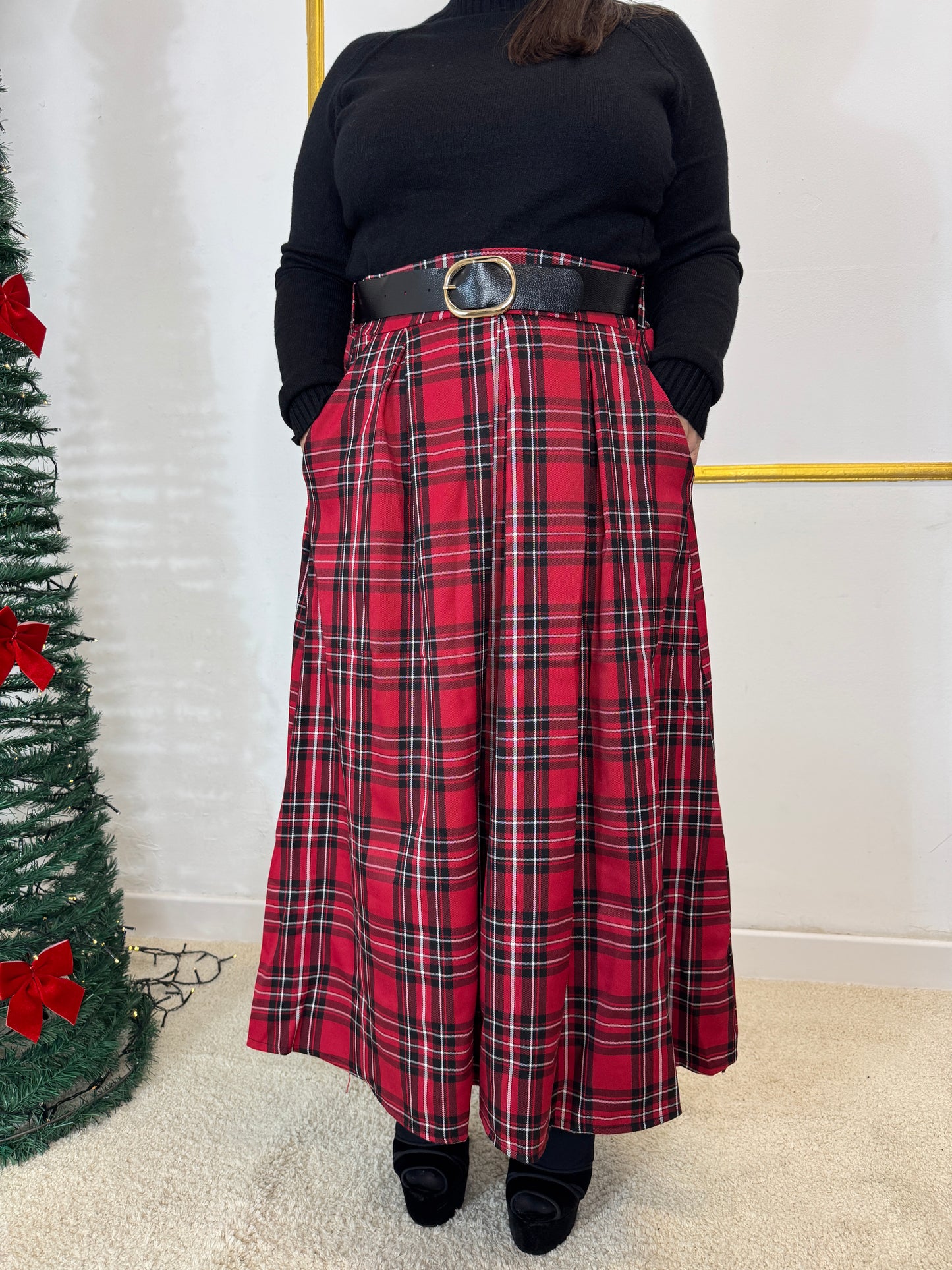 GONNA IN TARTAN QUADRO GROSSO