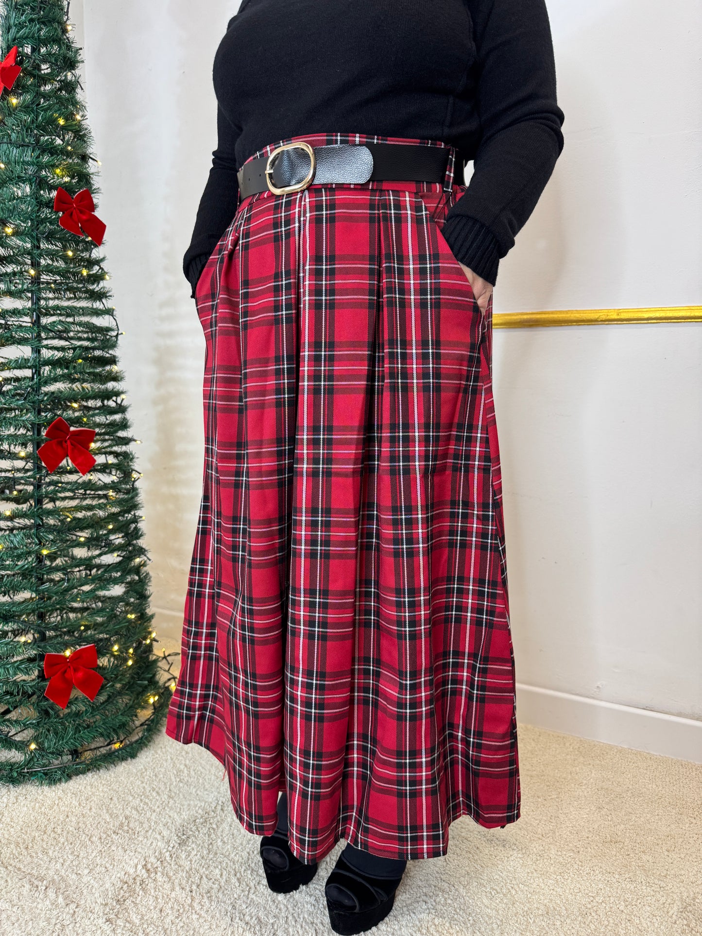 GONNA IN TARTAN QUADRO GROSSO