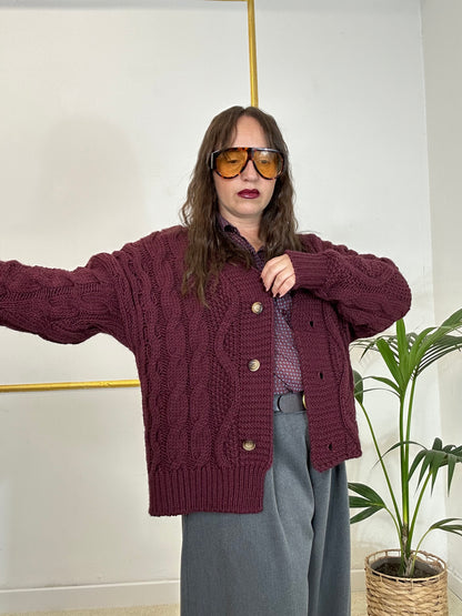 CARDIGAN GIORGIA BORGOGNA
