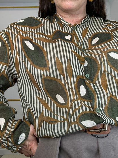 CAMICIA STAMPA FLOREALE ASTRATTA