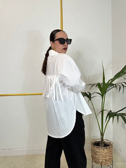 CAMICIA BIANCA CON FRANGE