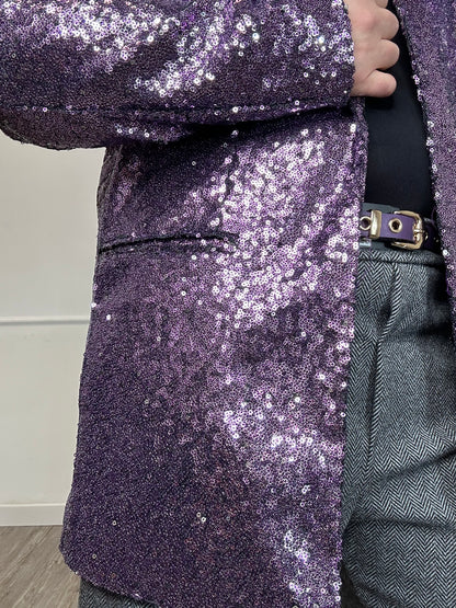 Giacca paillettes viola