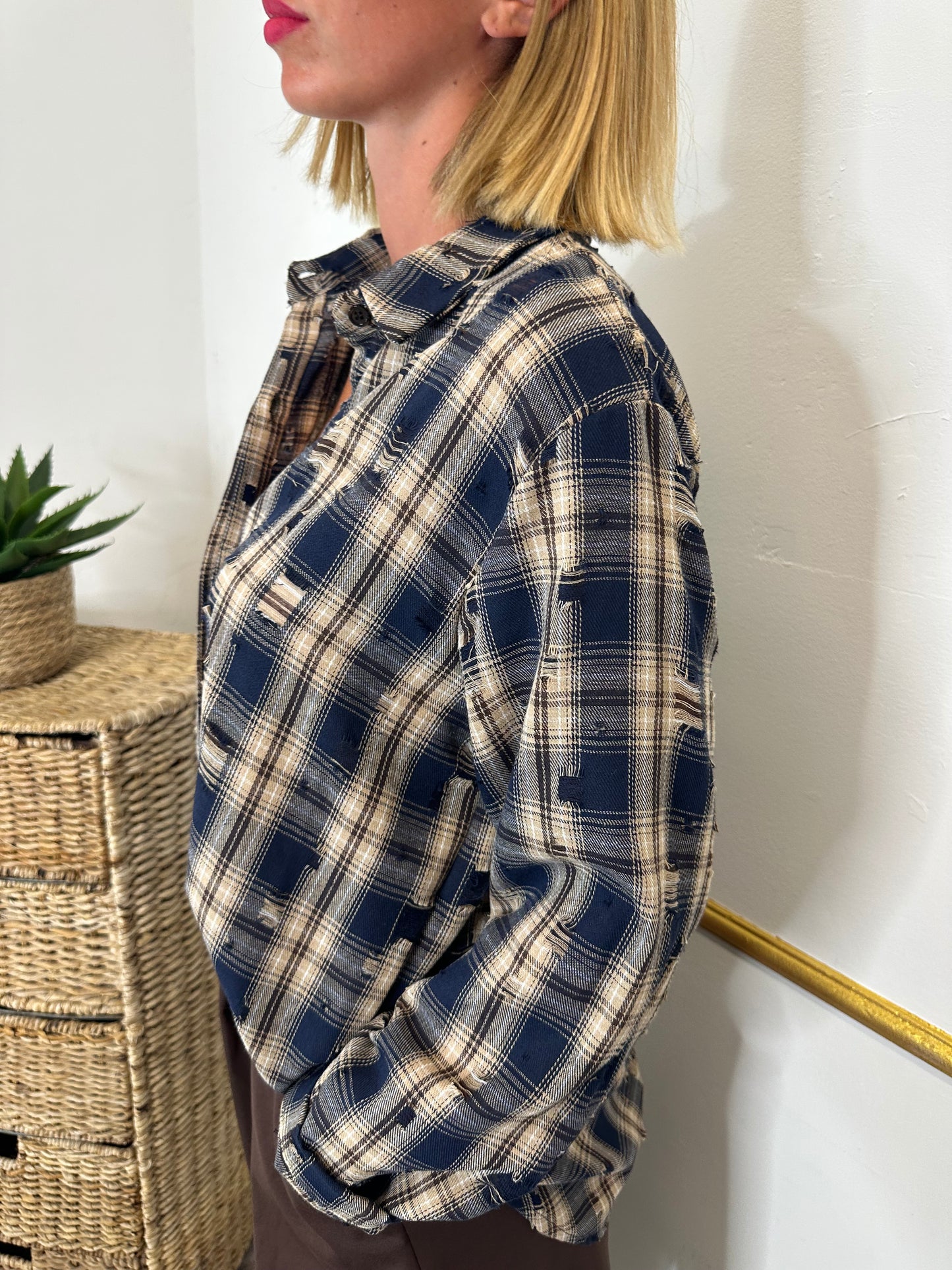 CAMICIA QUADRI STRAPPATA