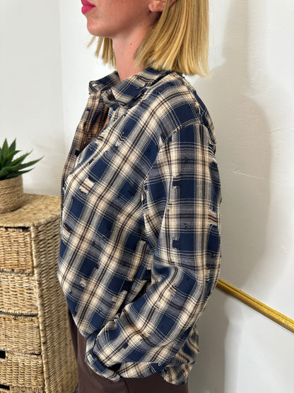 CAMICIA QUADRI STRAPPATA