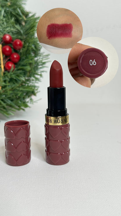 Set Rossetti Miss Royal – 6 tonalità nude • Lunga Tenuta 24H
