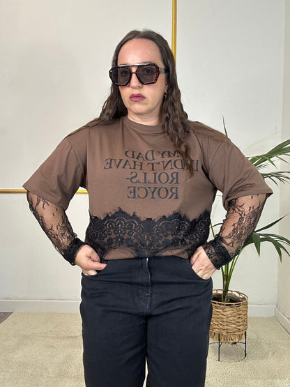 MAGLIA CON MANICA IN PIZZO