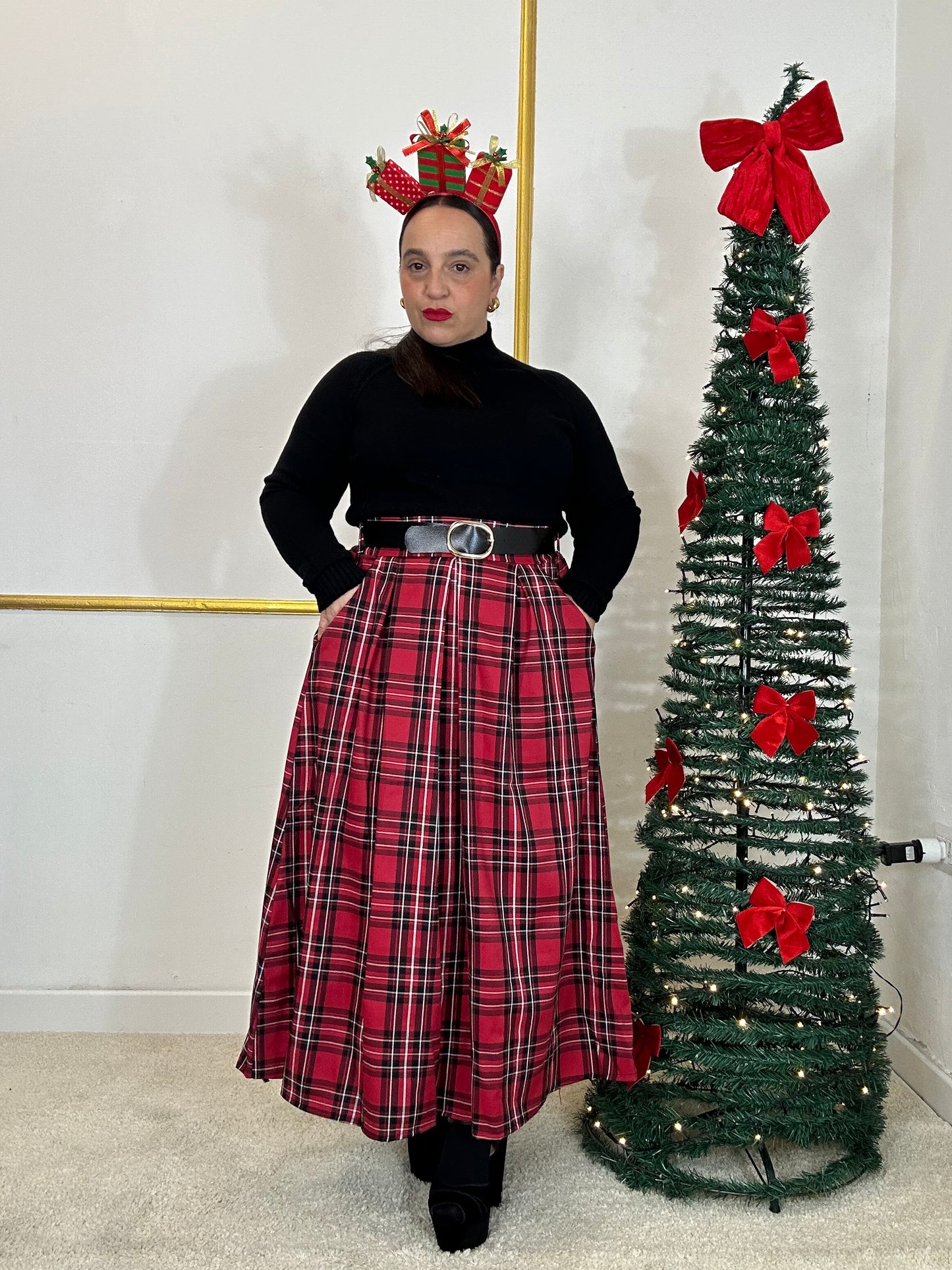 GONNA IN TARTAN QUADRO GROSSO