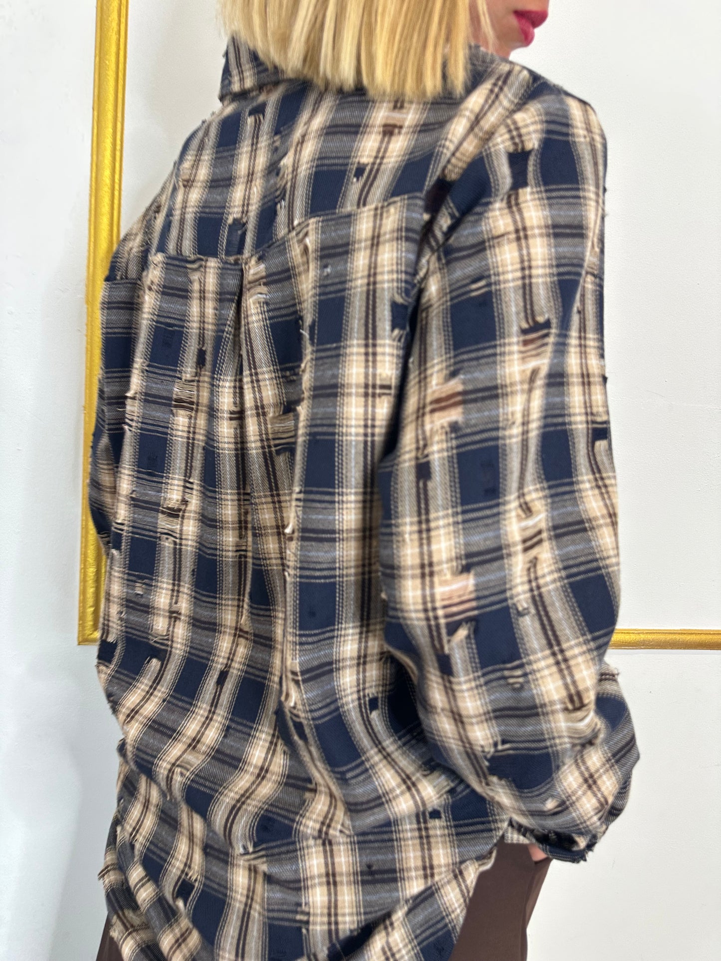 CAMICIA QUADRI STRAPPATA