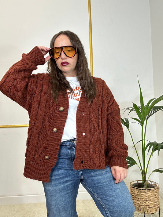 CARDIGAN GIORGIA RUGGINE