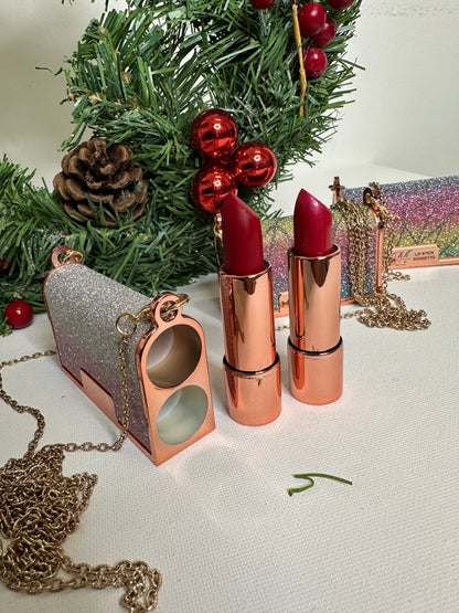 Mini Borsetta Glitter con 2 Rossetti – Edizione Gift