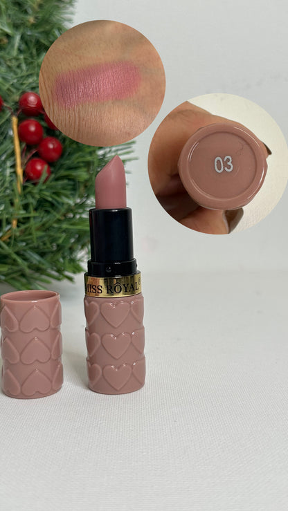 Set Rossetti Miss Royal – 6 tonalità nude • Lunga Tenuta 24H
