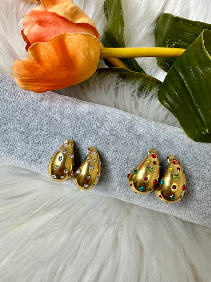 Orecchini a goccia strass